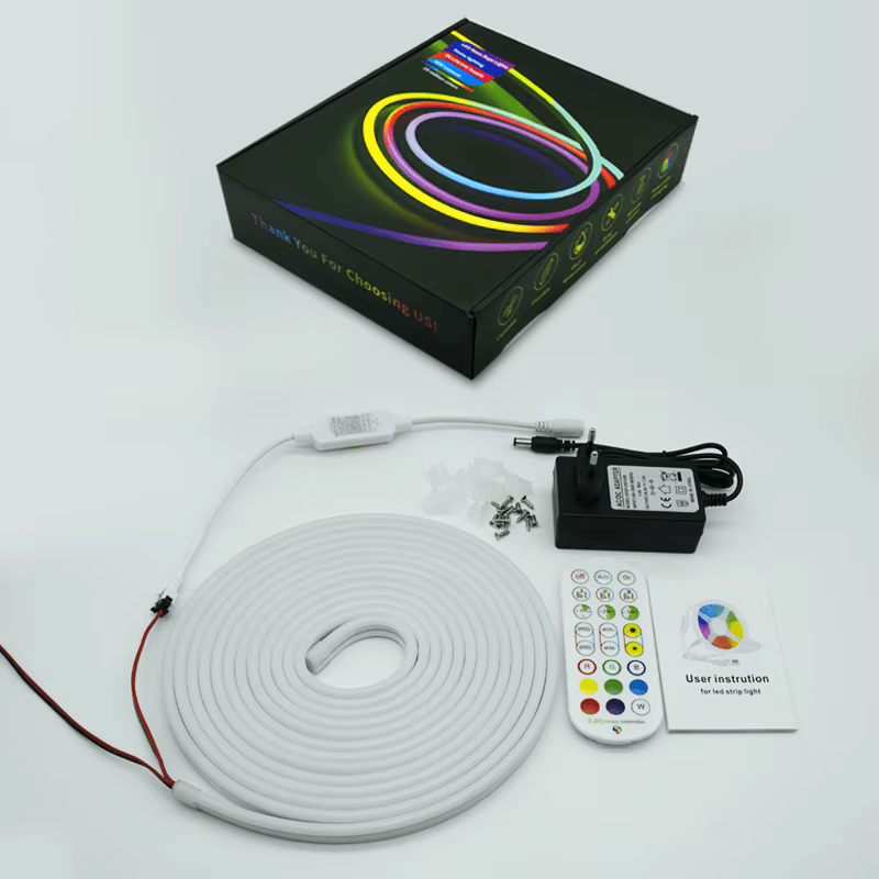 ⭐⭐⭐⭐⭐ 5.0 (6 337 vendus )  Ruban néon LED flexible 5m/SMD RGB RGBIC numérique étanche néon multicolore