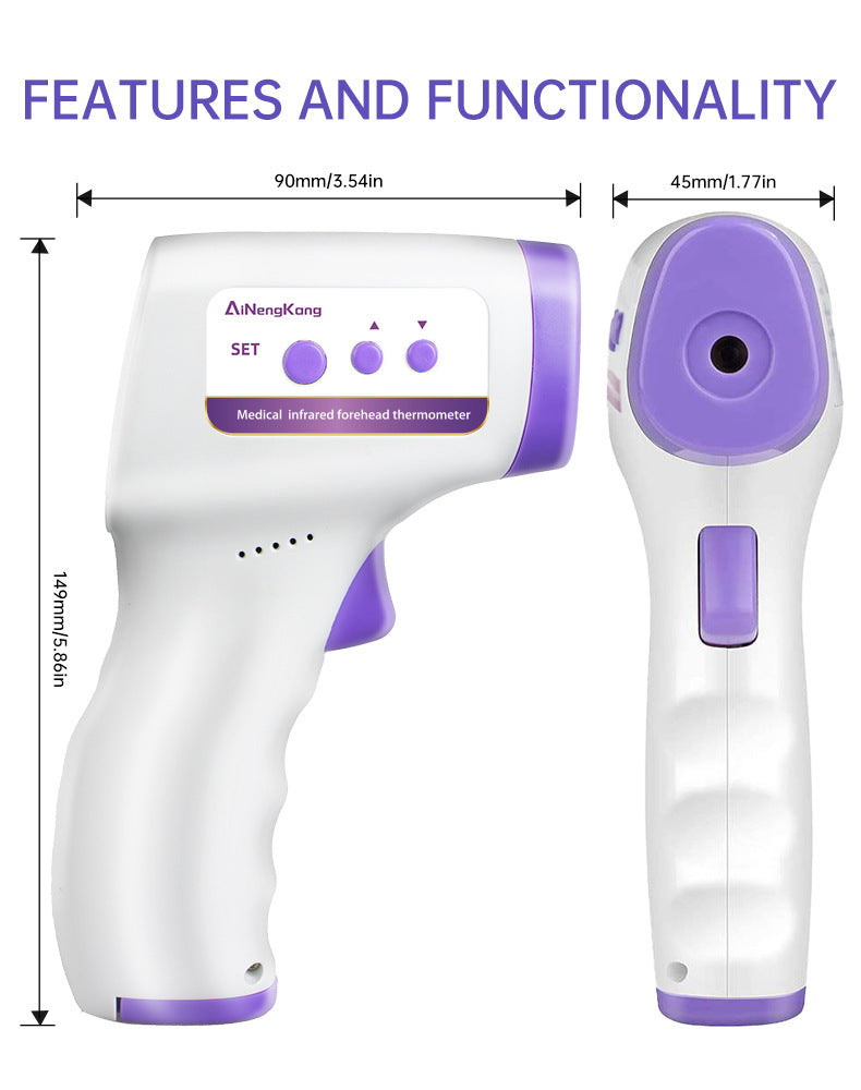 ⭐ 5.0 (2 500 vendus ) Thermomètre Frontal Infrarouge Numérique Électrique Sans Contact de Haute Précision